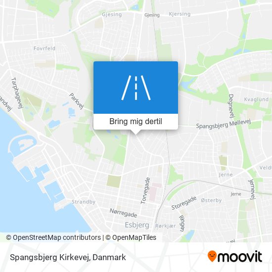 Spangsbjerg Kirkevej kort