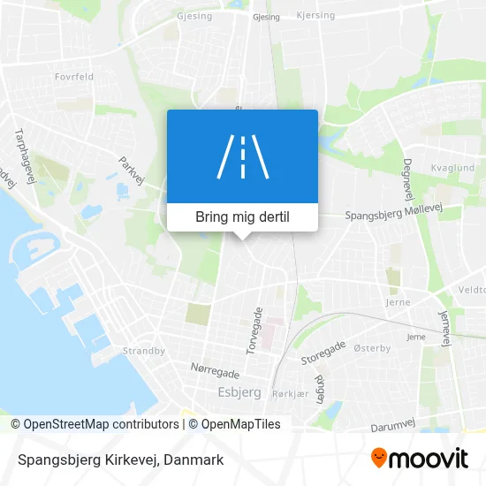 Spangsbjerg Kirkevej kort