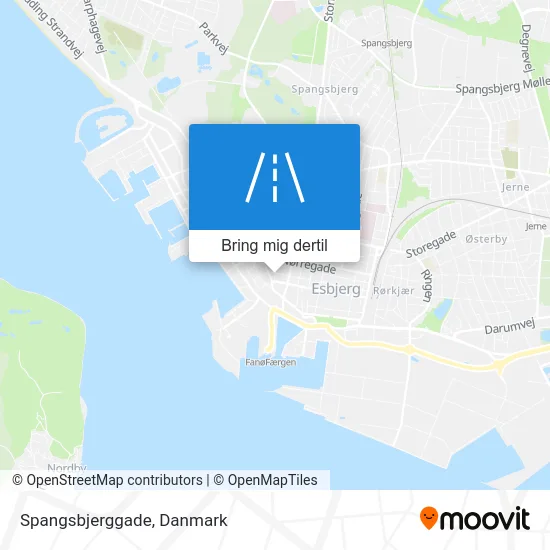 Spangsbjerggade kort