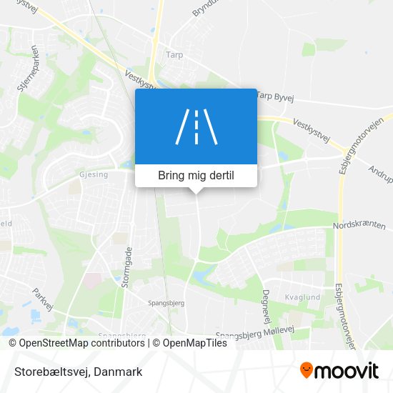 Storebæltsvej kort