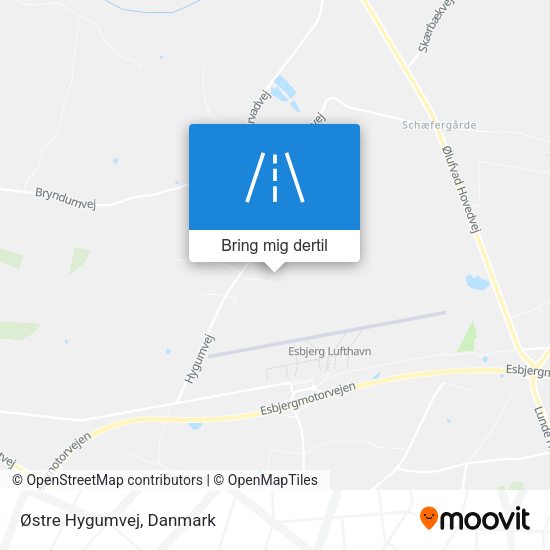 Østre Hygumvej kort