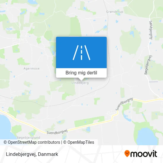 Lindebjergvej kort