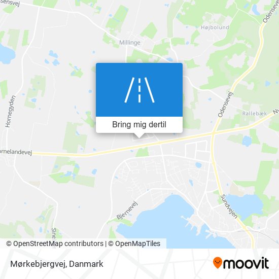 Mørkebjergvej kort