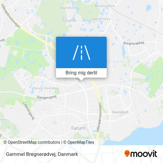 Gammel Bregnerødvej kort