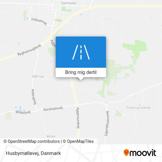 Husbymøllevej kort