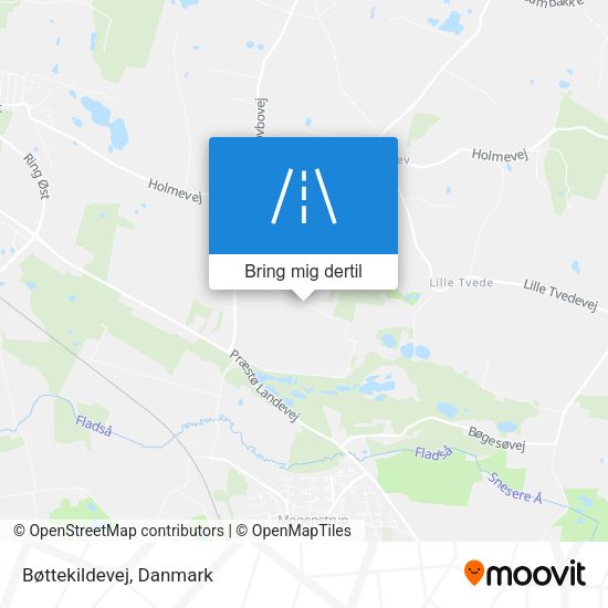 Bøttekildevej kort