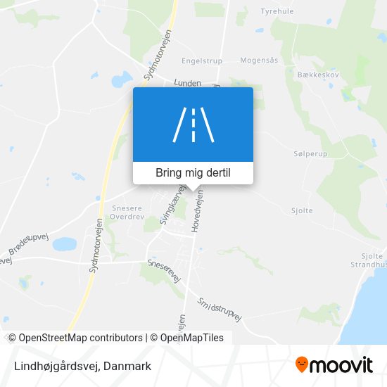 Lindhøjgårdsvej kort