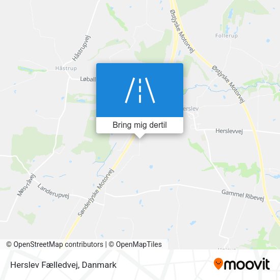 Herslev Fælledvej kort