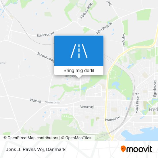 Jens J. Ravns Vej kort