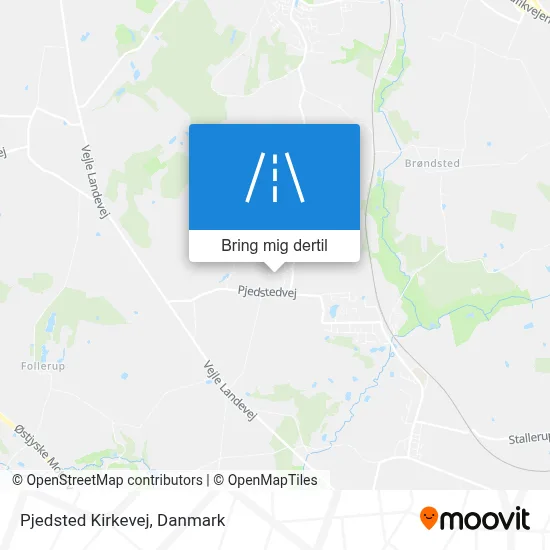 Pjedsted Kirkevej kort