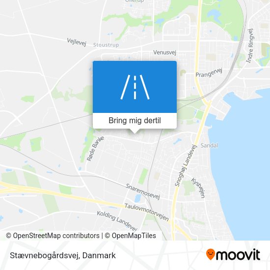 Stævnebogårdsvej kort
