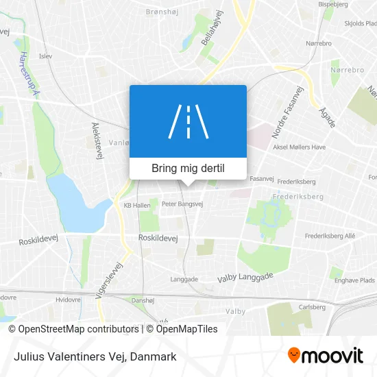 Julius Valentiners Vej kort