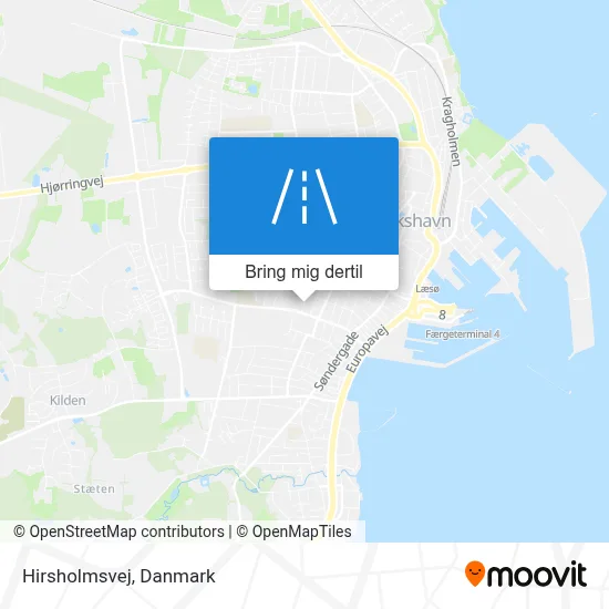 Hirsholmsvej kort