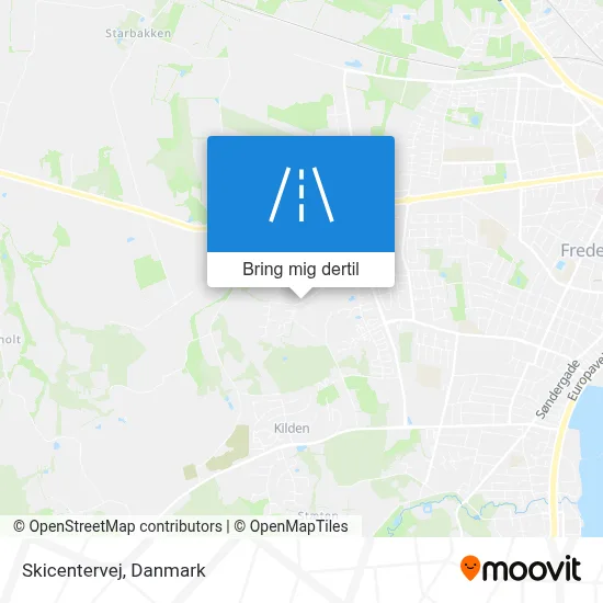 Skicentervej kort