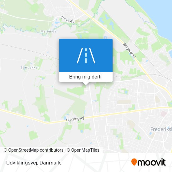 Udviklingsvej kort