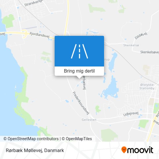 Rørbæk Møllevej kort
