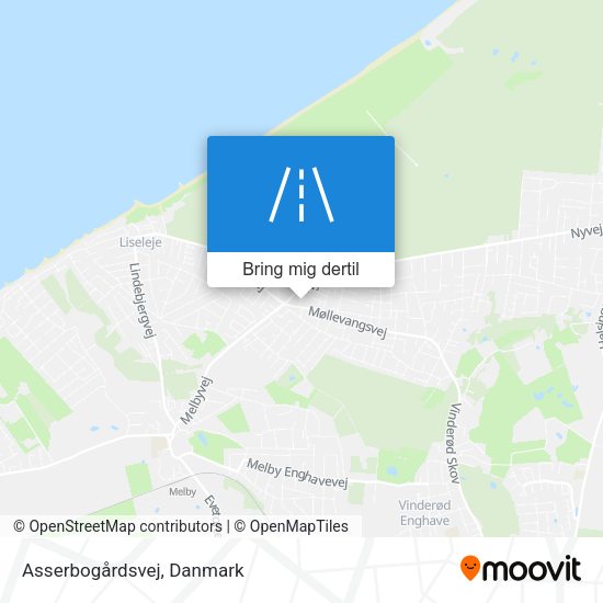 Asserbogårdsvej kort