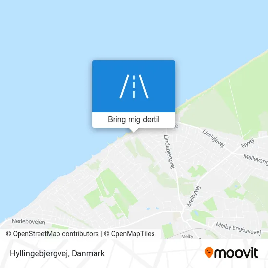 Hyllingebjergvej kort