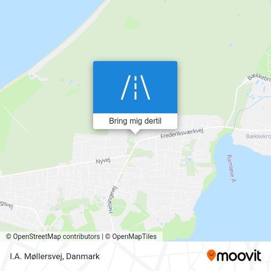 I.A. Møllersvej kort