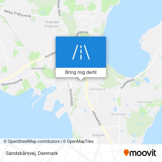 Sandskårsvej kort