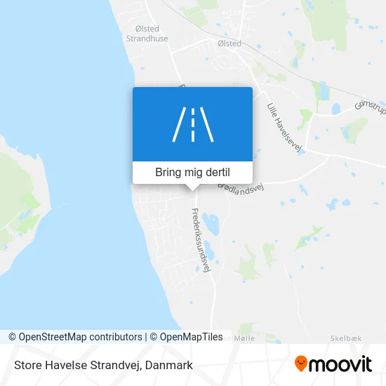 Store Havelse Strandvej kort