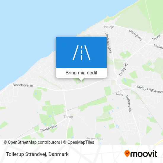 Tollerup Strandvej kort
