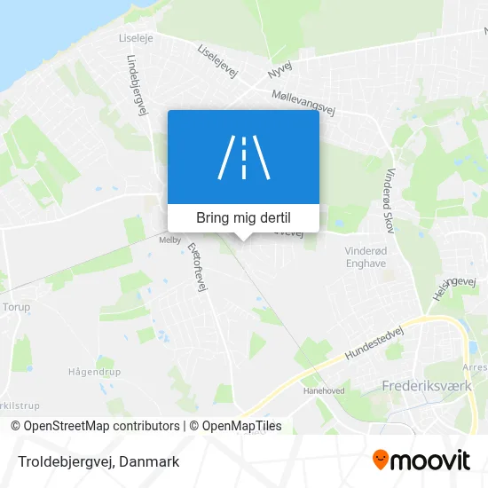 Troldebjergvej kort