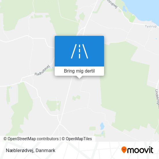 Næblerødvej kort