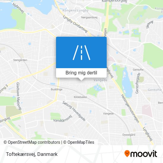 Toftekærsvej kort