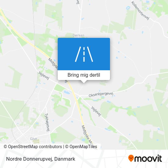 Nordre Donnerupvej kort