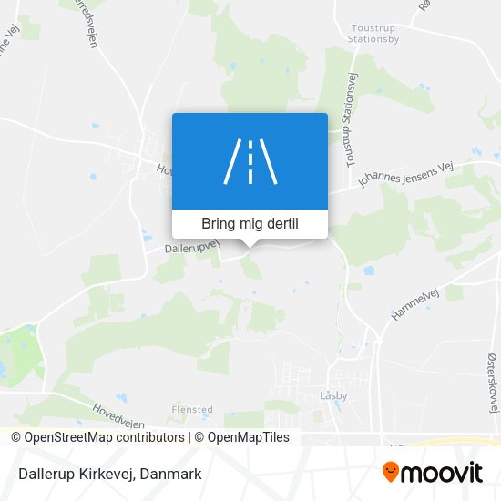 Dallerup Kirkevej kort