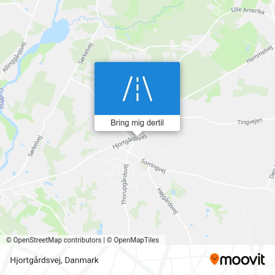 Hjortgårdsvej kort