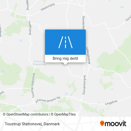 Toustrup Stationsvej kort