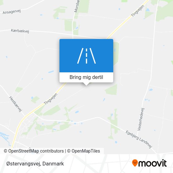 Østervangsvej kort