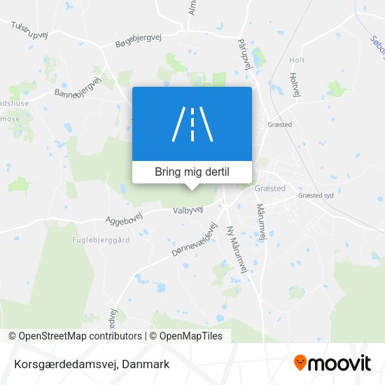 Korsgærdedamsvej kort