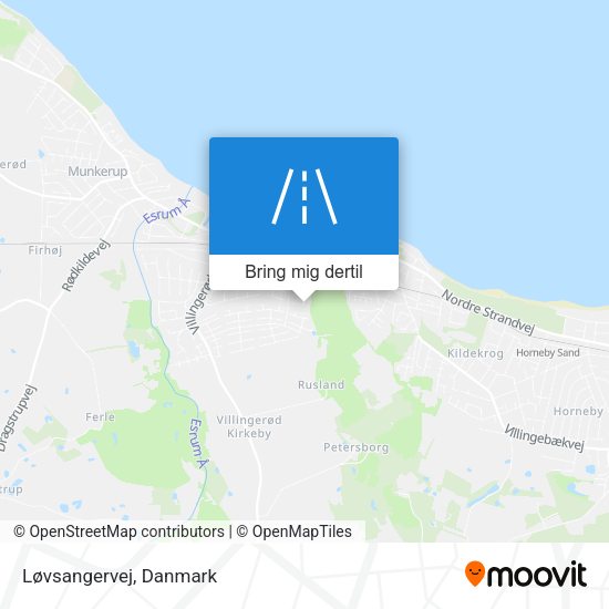 Løvsangervej kort