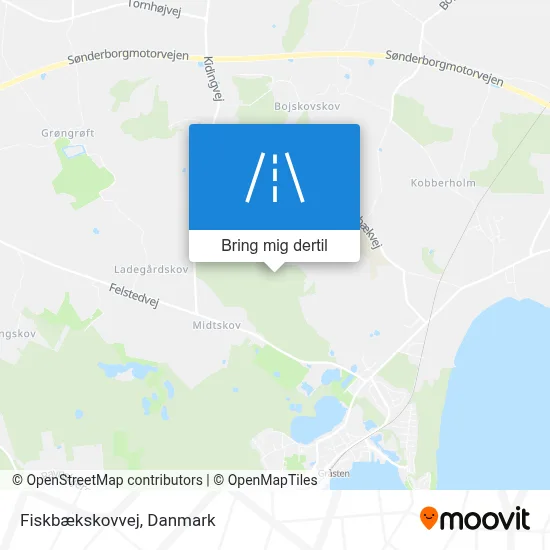 Fiskbækskovvej kort