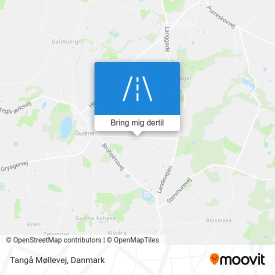 Tangå Møllevej kort