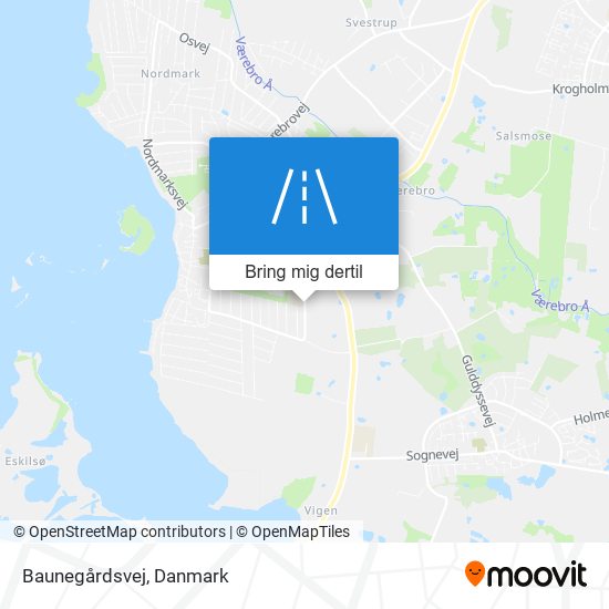 Baunegårdsvej kort