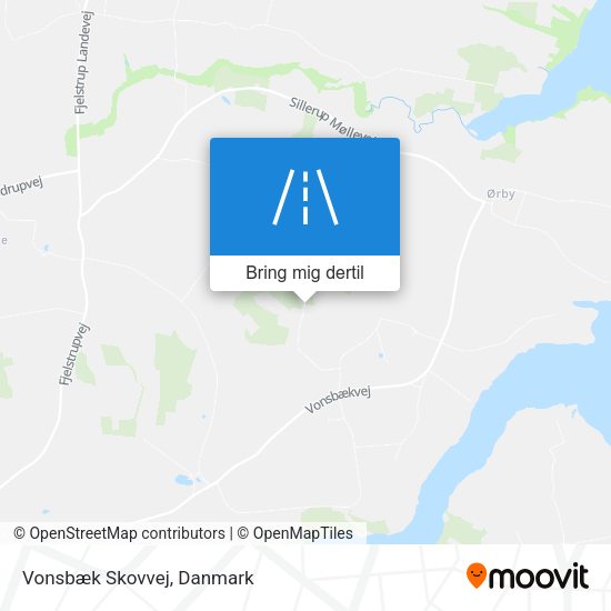 Vonsbæk Skovvej kort