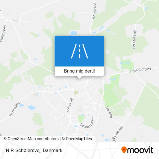 N.P. Schølersvej kort