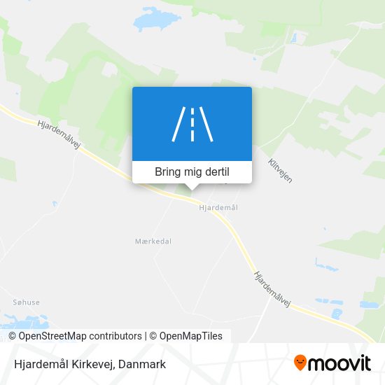 Hjardemål Kirkevej kort