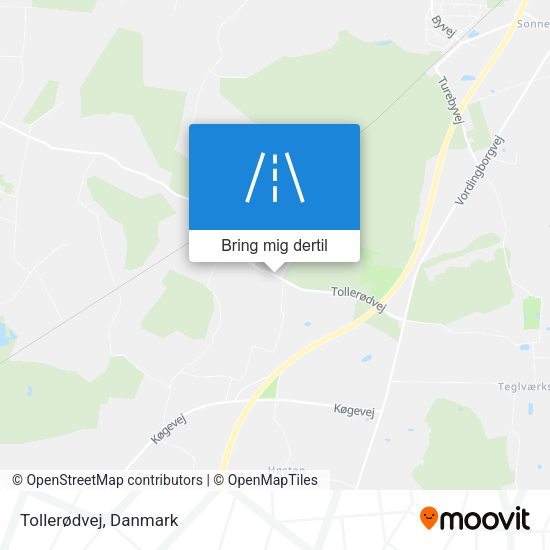 Tollerødvej kort
