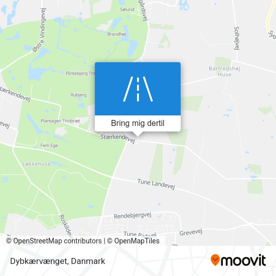 Dybkærvænget kort