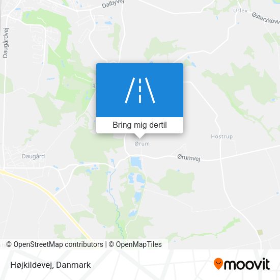 Højkildevej kort