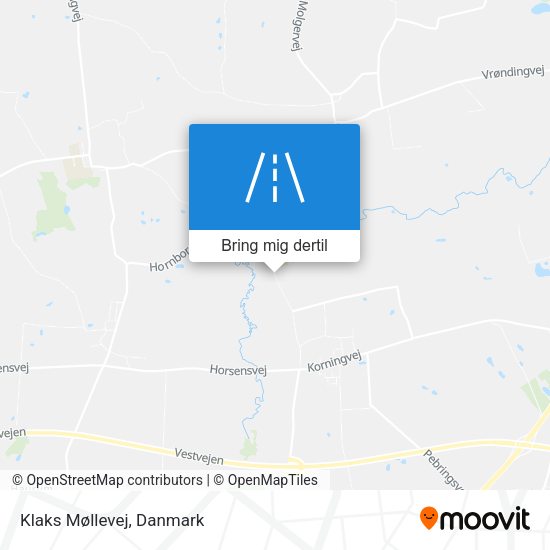 Klaks Møllevej kort