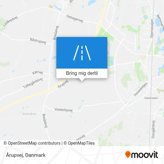 Årupvej kort