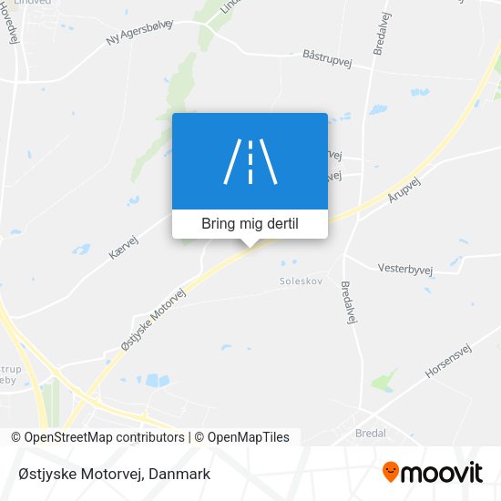 Østjyske Motorvej kort