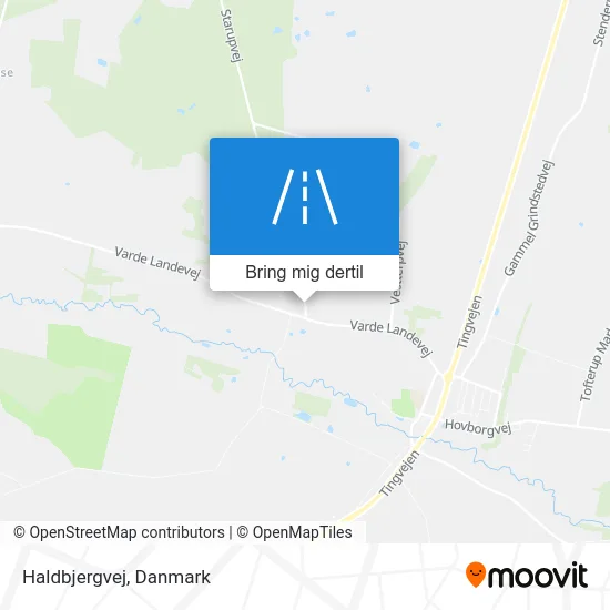 Haldbjergvej kort