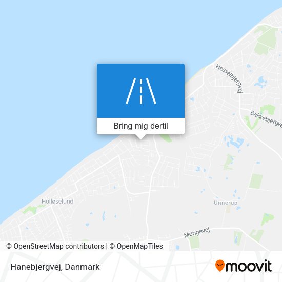 Hanebjergvej kort